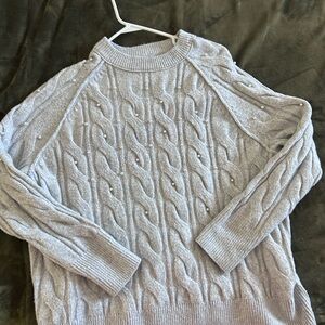 Aerie Heather Gray Cozy Knit Sweater